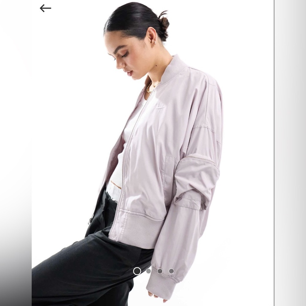 Nike Essentials Oversized Bomber Jacket - NEW Size XS | Color: Light Pink